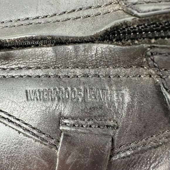 Teva Womens Waterproof Leather Ankle Zipper Boots Size 6 Black - Picture 8 of 9